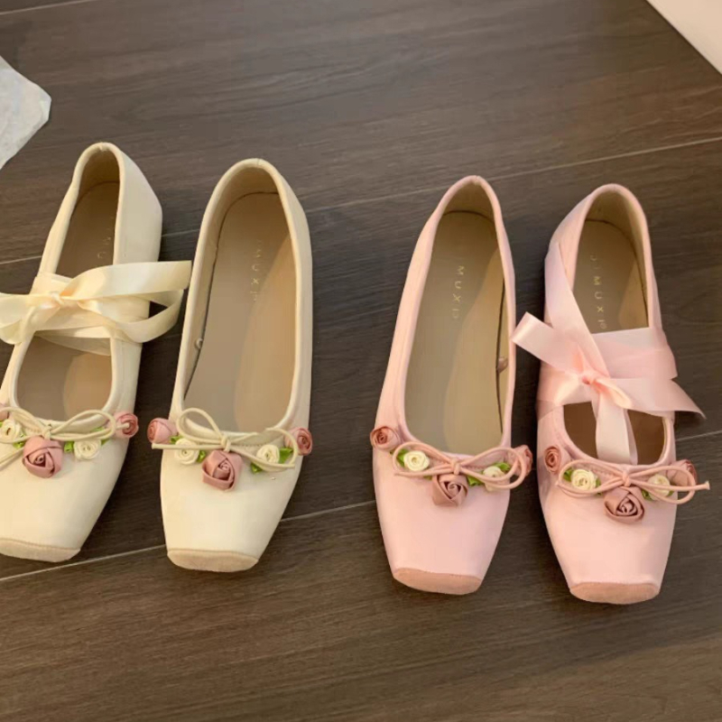 Embroidery Designer - Sepatu Wanita Model Flats Bow Marie