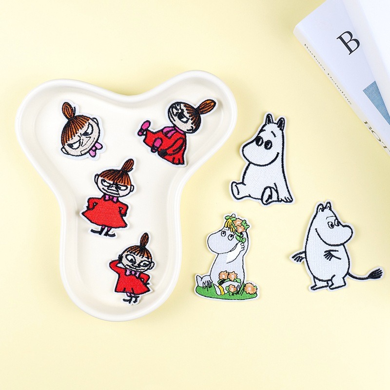 Embroidery Cloth - Patch Bordir Kartun Moomin Lucu DIY