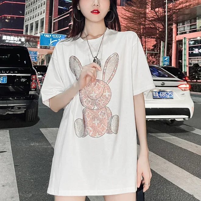 Embroidery Tshirt - Kaos Kasual Musim Panas Wanita: Kaos