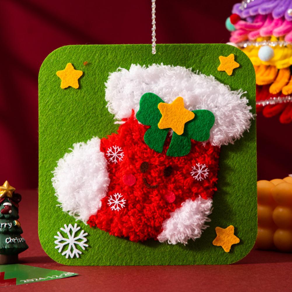 Embroidery Xmas Stocking - Perlengkapan Kerajinan untuk Pemula, Perlengkapan Sulaman
