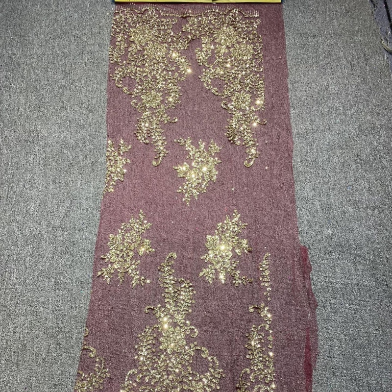 Embroidery Gold - 10 Yard Kain Glitter Hijau Tua