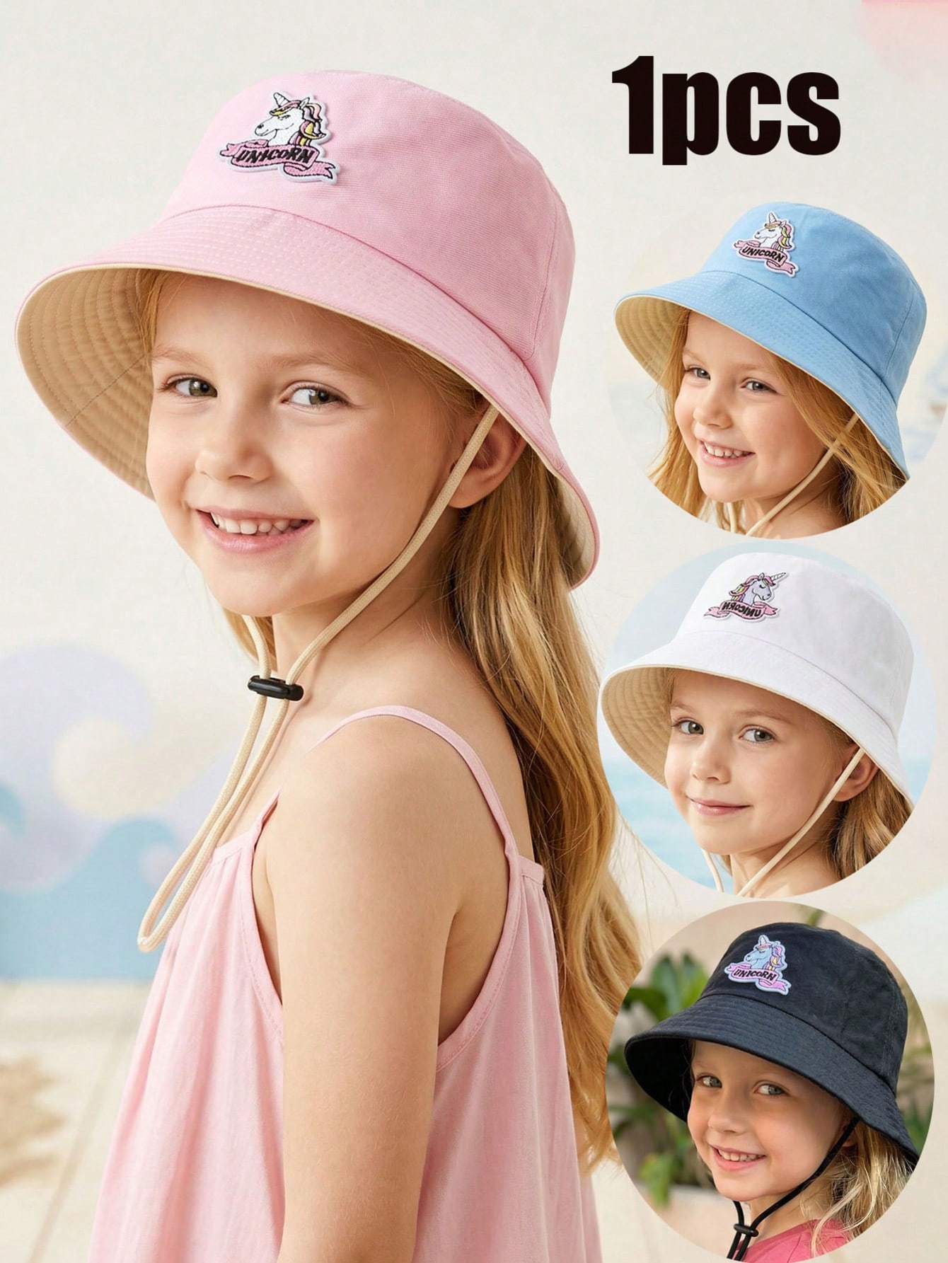 Embroidery Cap - 1 Buah Topi Ember Bordir Unicorn