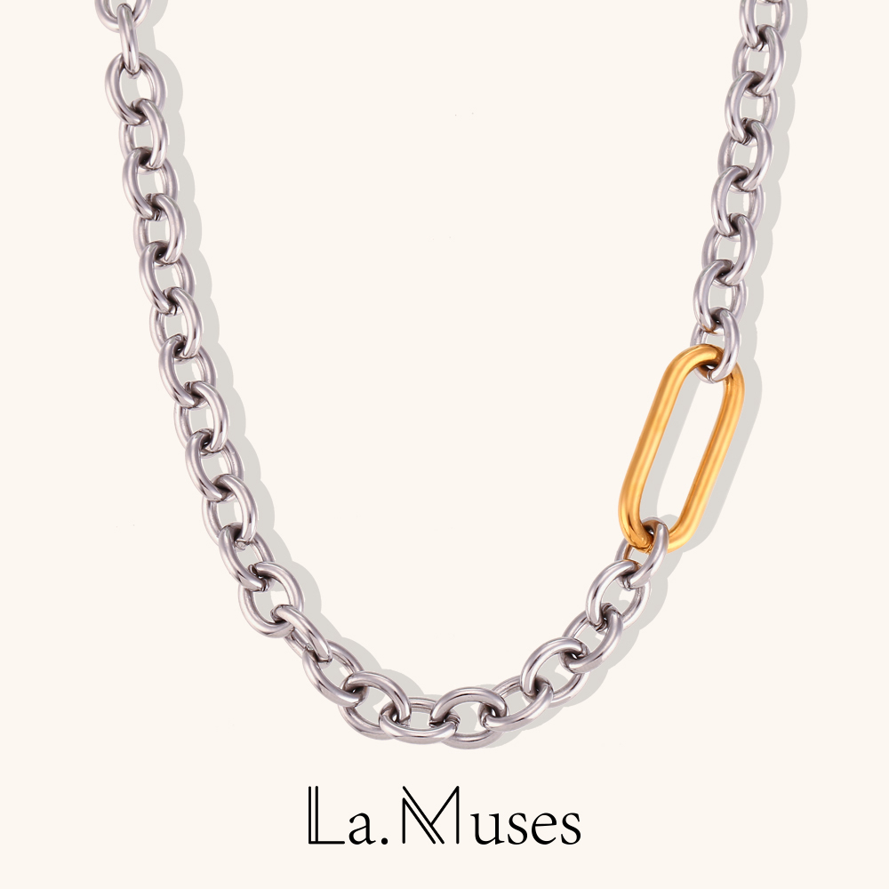 Embroidery Chain Stitch - La.Muses Punk Kalung Gesper Klip Kertas