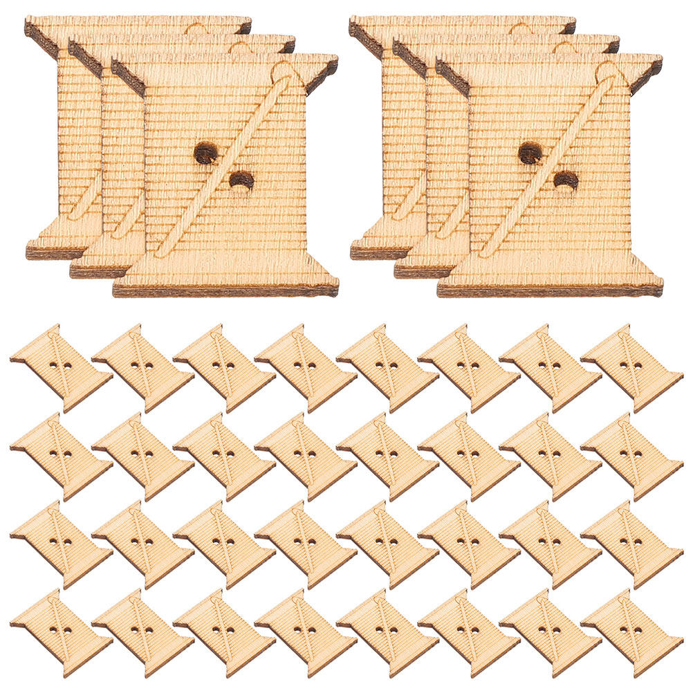 Embroidery Threads - 100Pcs Kartu Gulung Benang Bordir Kayu,