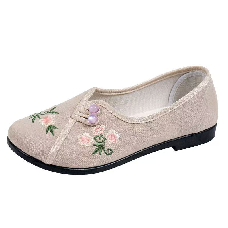 Embroidery Cloth - Sepatu Wanita Gaya Cina Sol Datar
