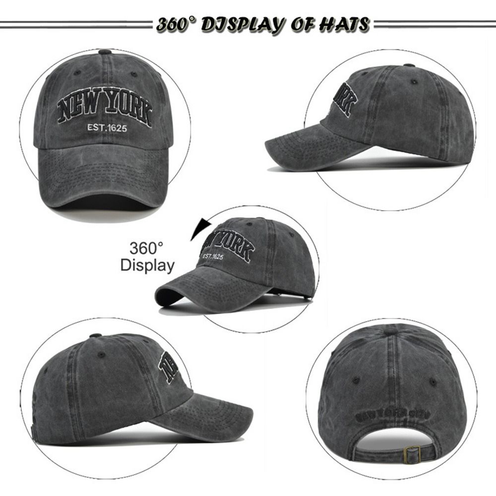 Embroidery York - Topi Baseball Vintage Pria Wanita yang