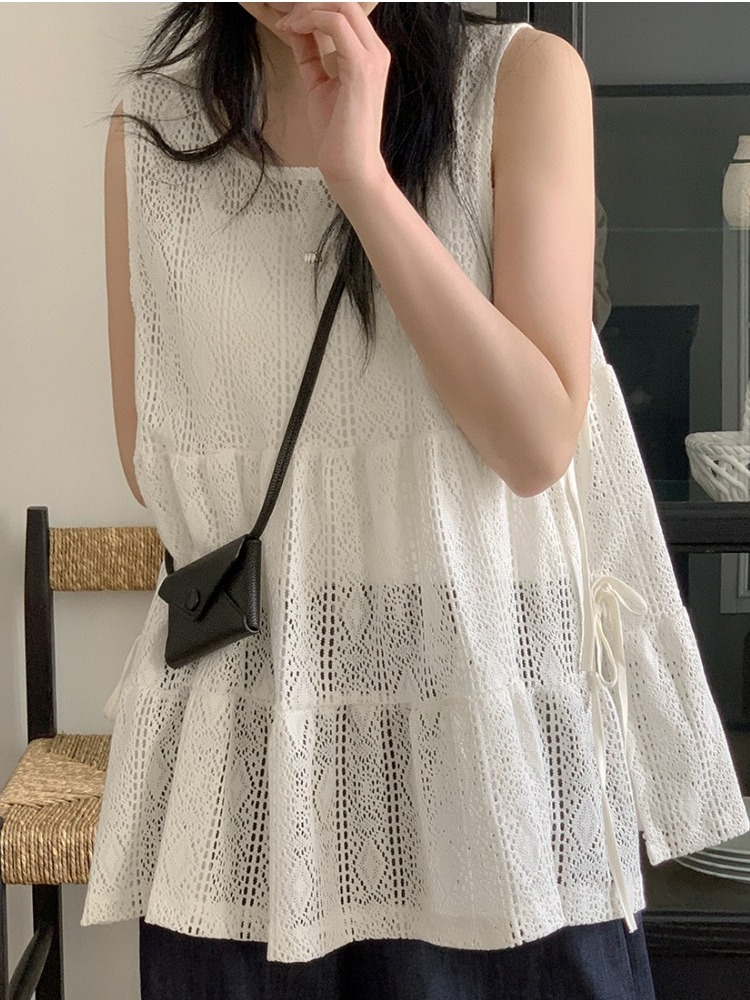 Embroidery Vest - Rompi Wanita dengan Bordir Renda Chic