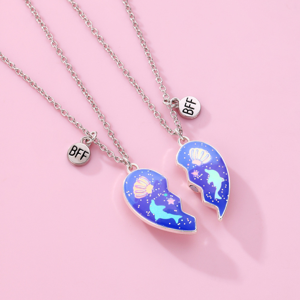 Embroidery Chain Stitch - Karsyngirl 2 Buah/Set Kalung Bestie Teman