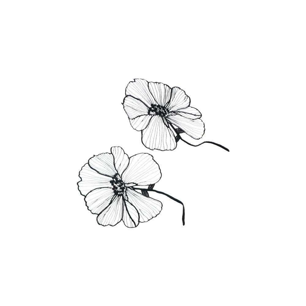 Embroidery On Black Shirt - Patch Bordir Pakaian, Aplikasi Bunga Bordir,