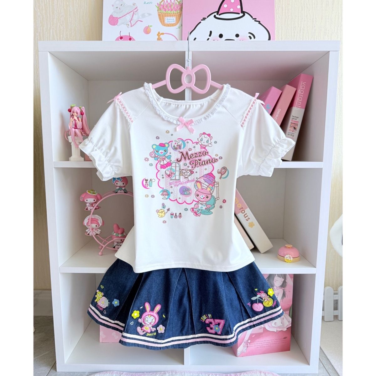 Set Rok Manis Jepang Kaus Leng - Embroidery Tshirt ulasan dan harga