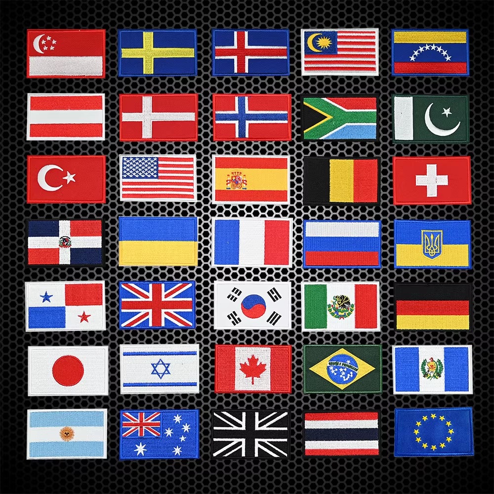Patch Bendera Bordir AS Inggri - Embroidery In Australia ulasan dan harga