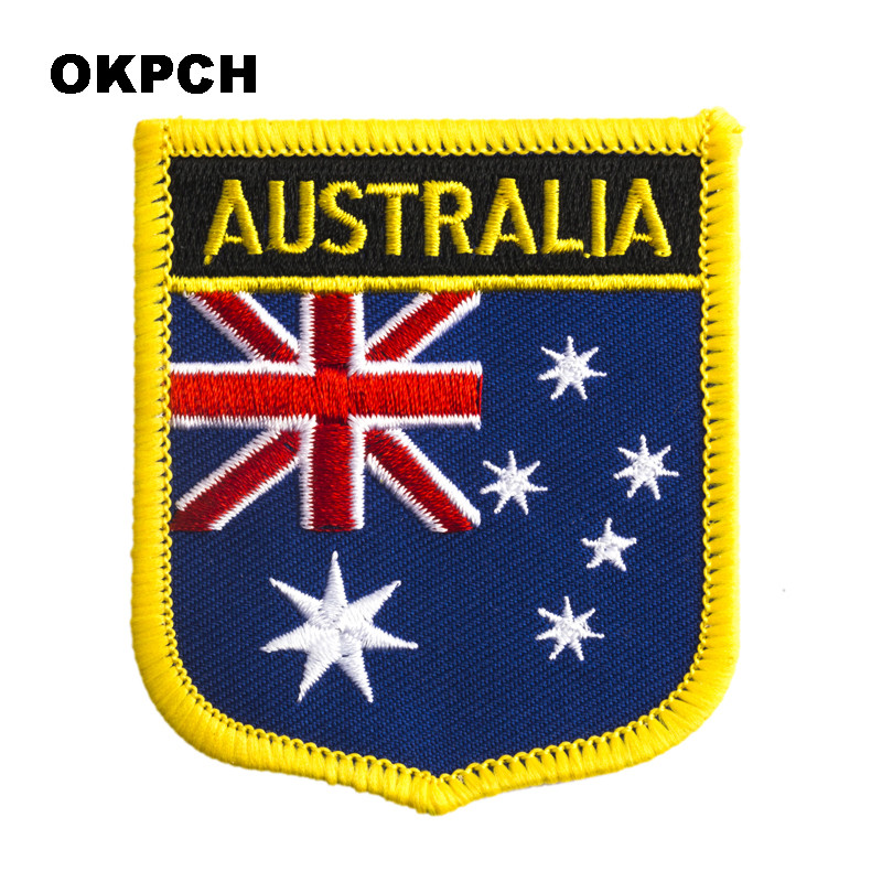 Perisai bendera Australia bent - Embroidery In Australia ulasan dan harga
