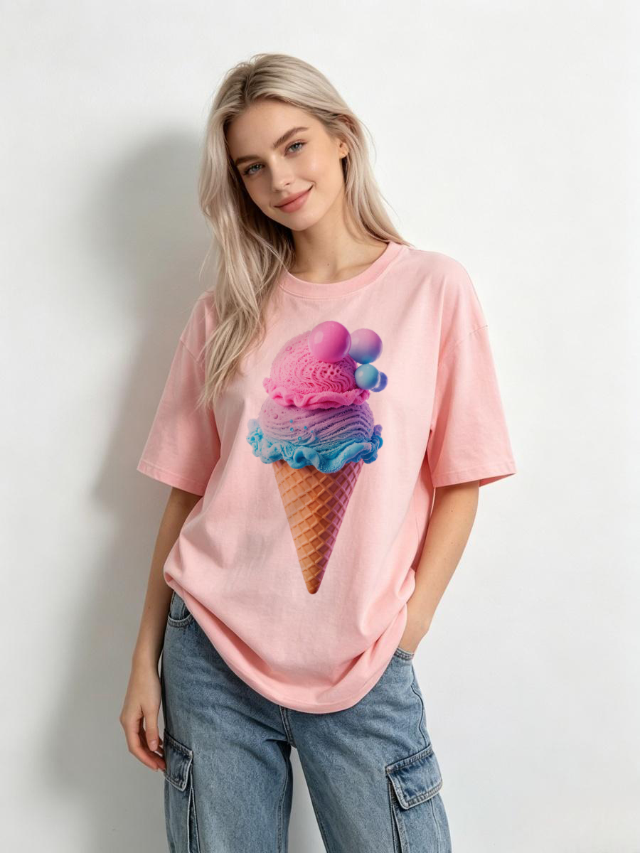 Kaos Wanita dengan Jahitan Ran - Embroidery Chain Stitch ulasan dan harga