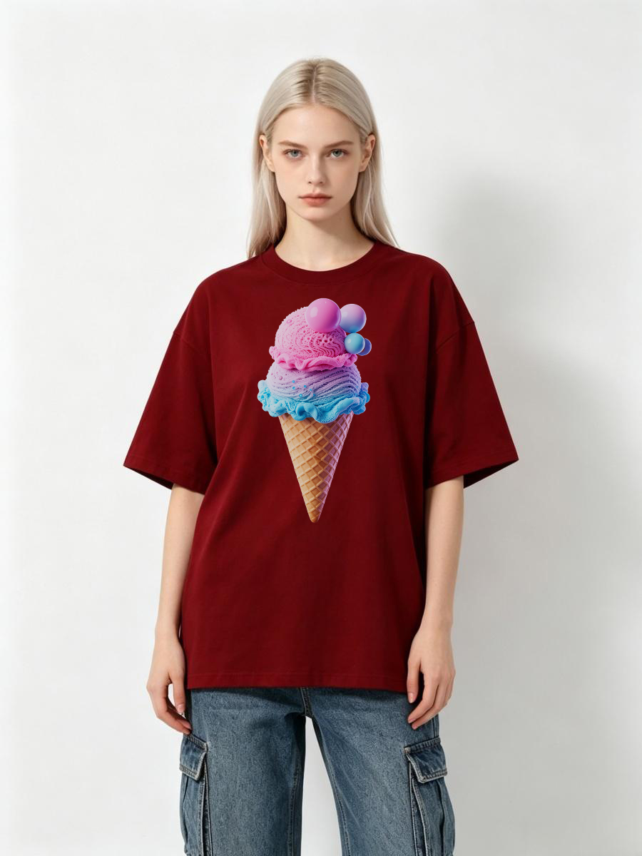 Kaos Wanita dengan Jahitan Ran - Embroidery Chain Stitch ulasan dan harga