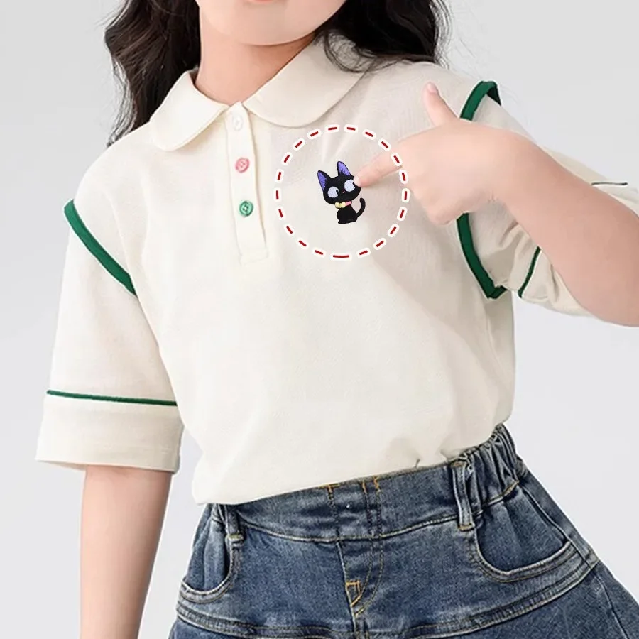 Kartun lucu merekat sendiri st - Embroidery On Black Shirt ulasan dan harga