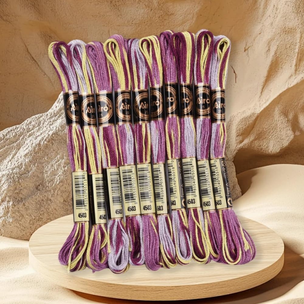6 Helai Ungu Beraneka Ragam Be - Embroidery Threads ulasan dan harga