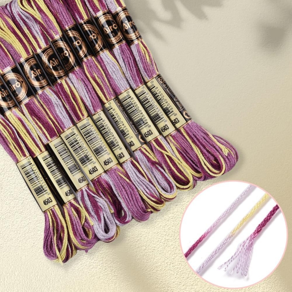 6 Helai Ungu Beraneka Ragam Be - Embroidery Threads ulasan dan harga