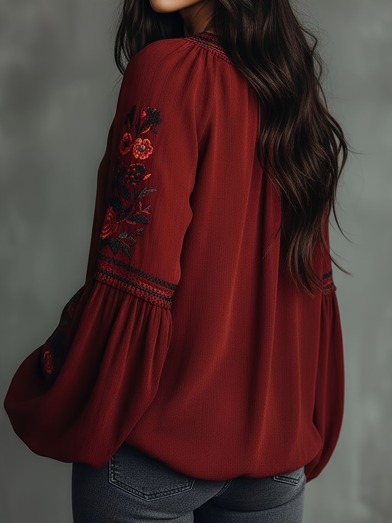 Blus Musim Semi Wanita Kemeja  - Embroidery Tshirt ulasan dan harga