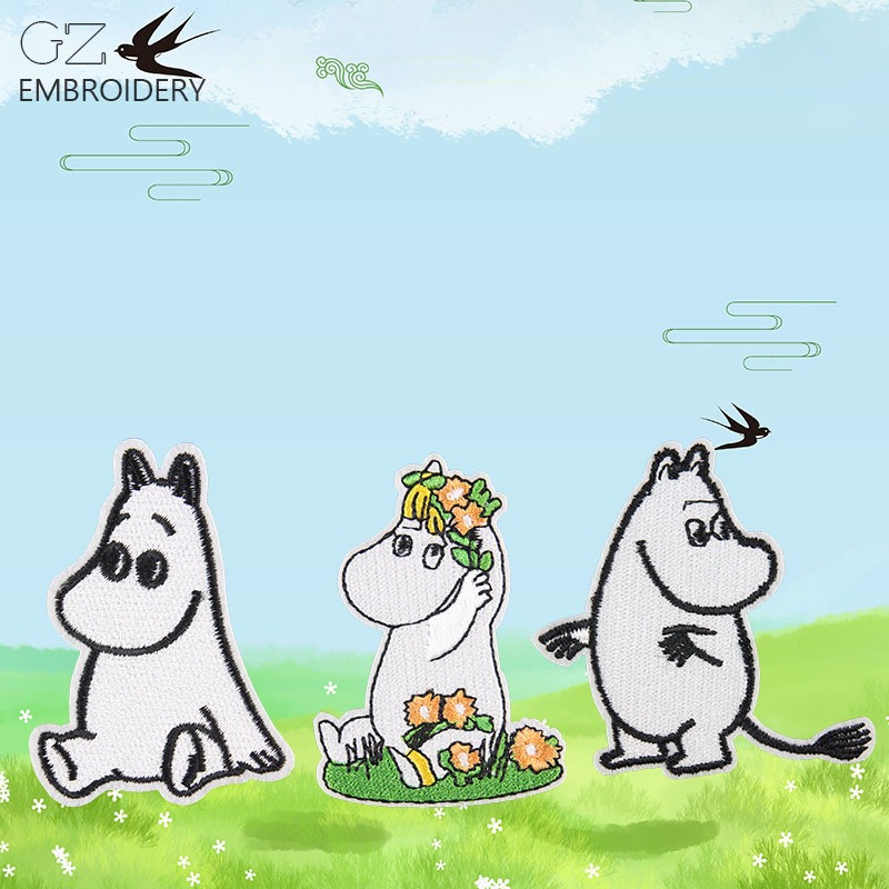 Patch Bordir Kartun Moomin Luc - Embroidery Cloth ulasan dan harga