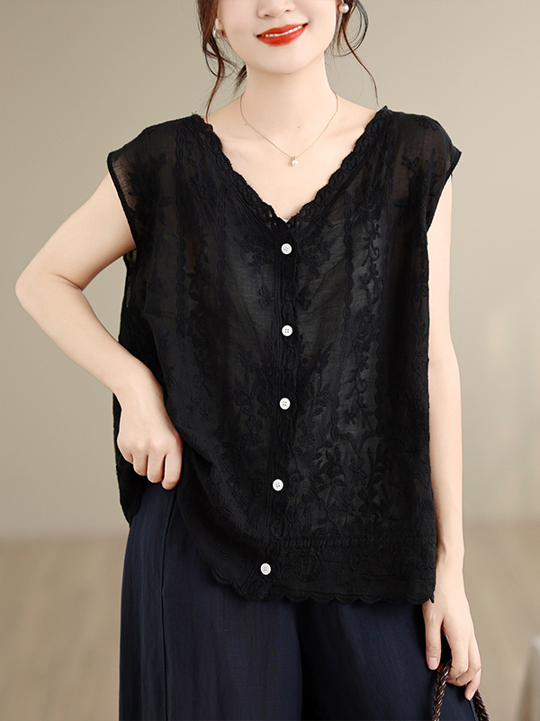 Rompi Bordir Tebal Baru Musim  - Embroidery Vest ulasan dan harga