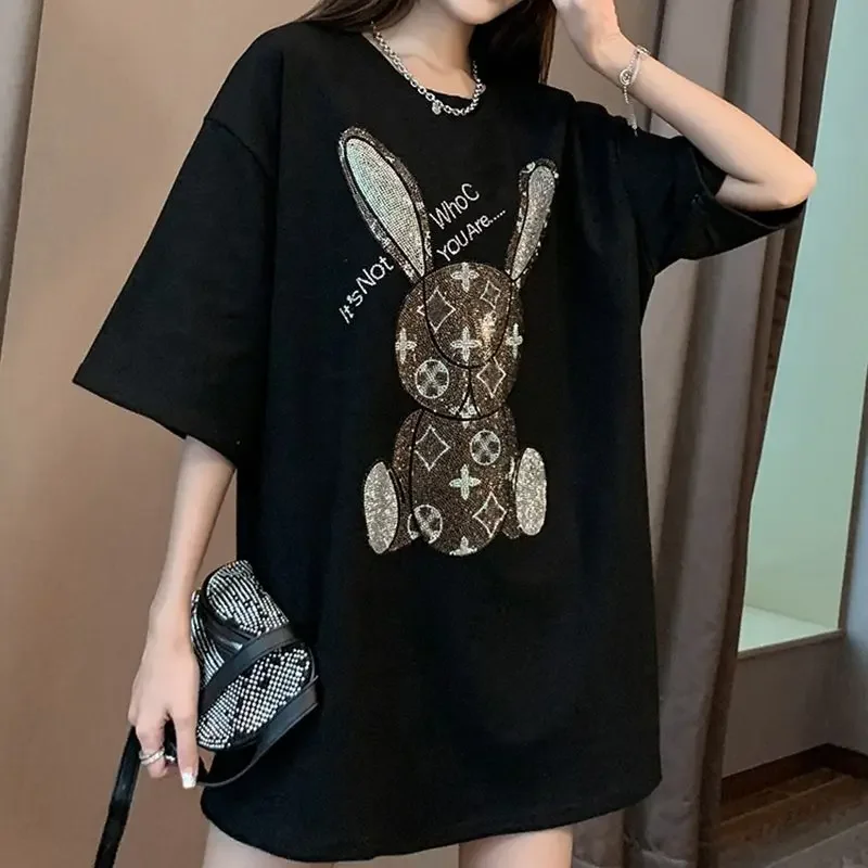 Kaos Kasual Musim Panas Wanita - Embroidery Tshirt ulasan dan harga