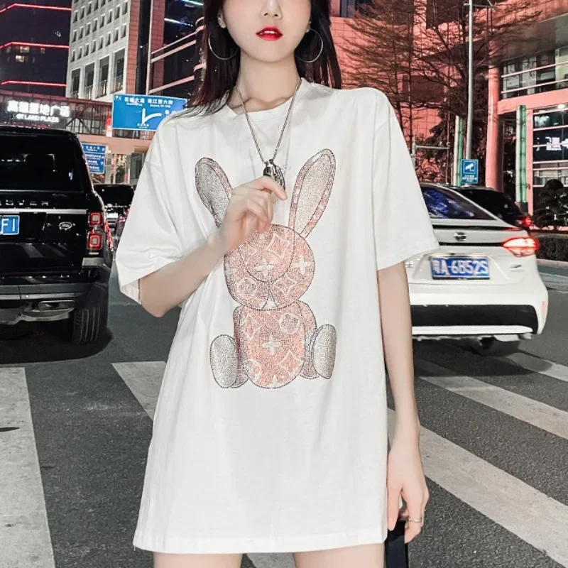 Kaos Kasual Musim Panas Wanita - Embroidery Tshirt ulasan dan harga