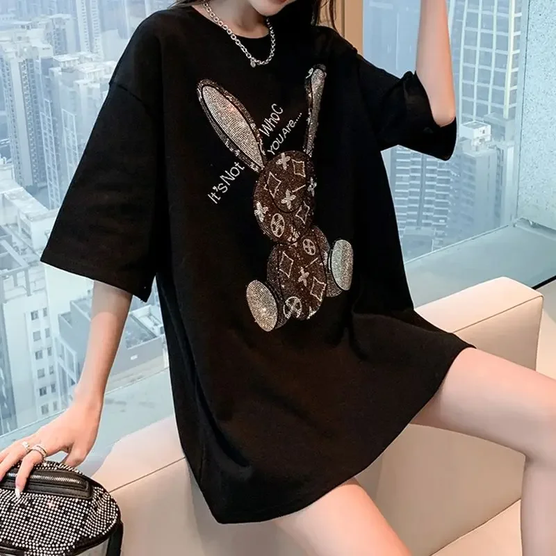 Kaos Kasual Musim Panas Wanita - Embroidery Tshirt ulasan dan harga