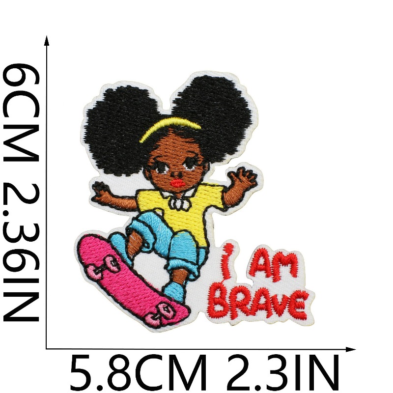 Stiker Applique Pakaian Topi R - Embroidery On Black Shirt ulasan dan harga