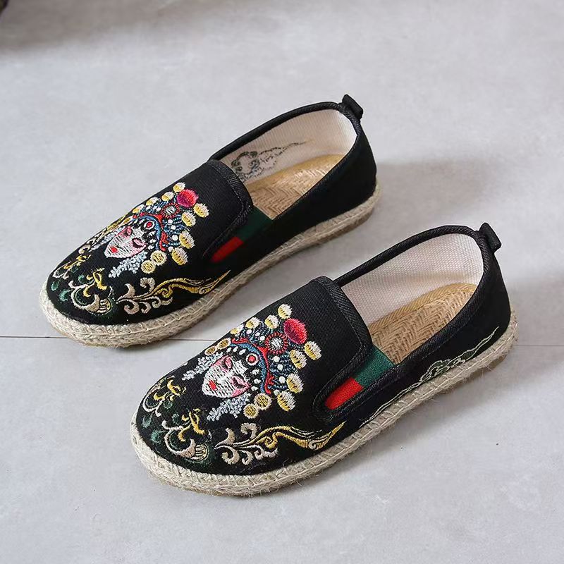 Sepatu Wanita Sol Datar Bordir - Embroidery Cloth ulasan dan harga