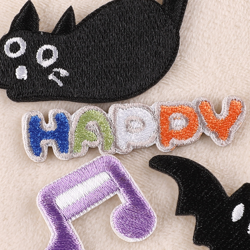 Stiker Kartun Pada Pakaian Kuc - Embroidery On Black Shirt ulasan dan harga