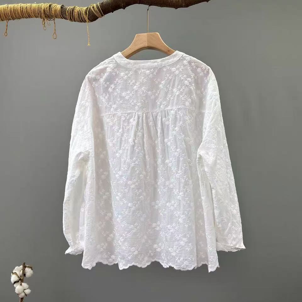 Blus Wanita Bordir Renda 2026  - Embroidery Eyelet ulasan dan harga