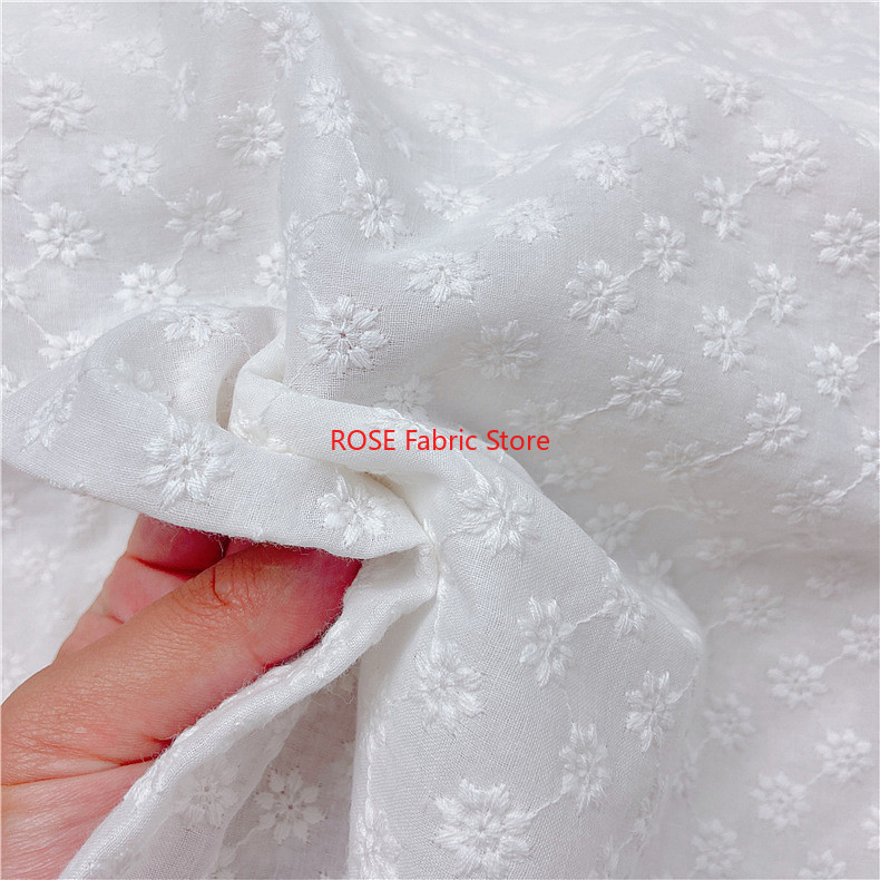 Kain Lubang Bordir Katun Kain  - Embroidery Eyelet ulasan dan harga