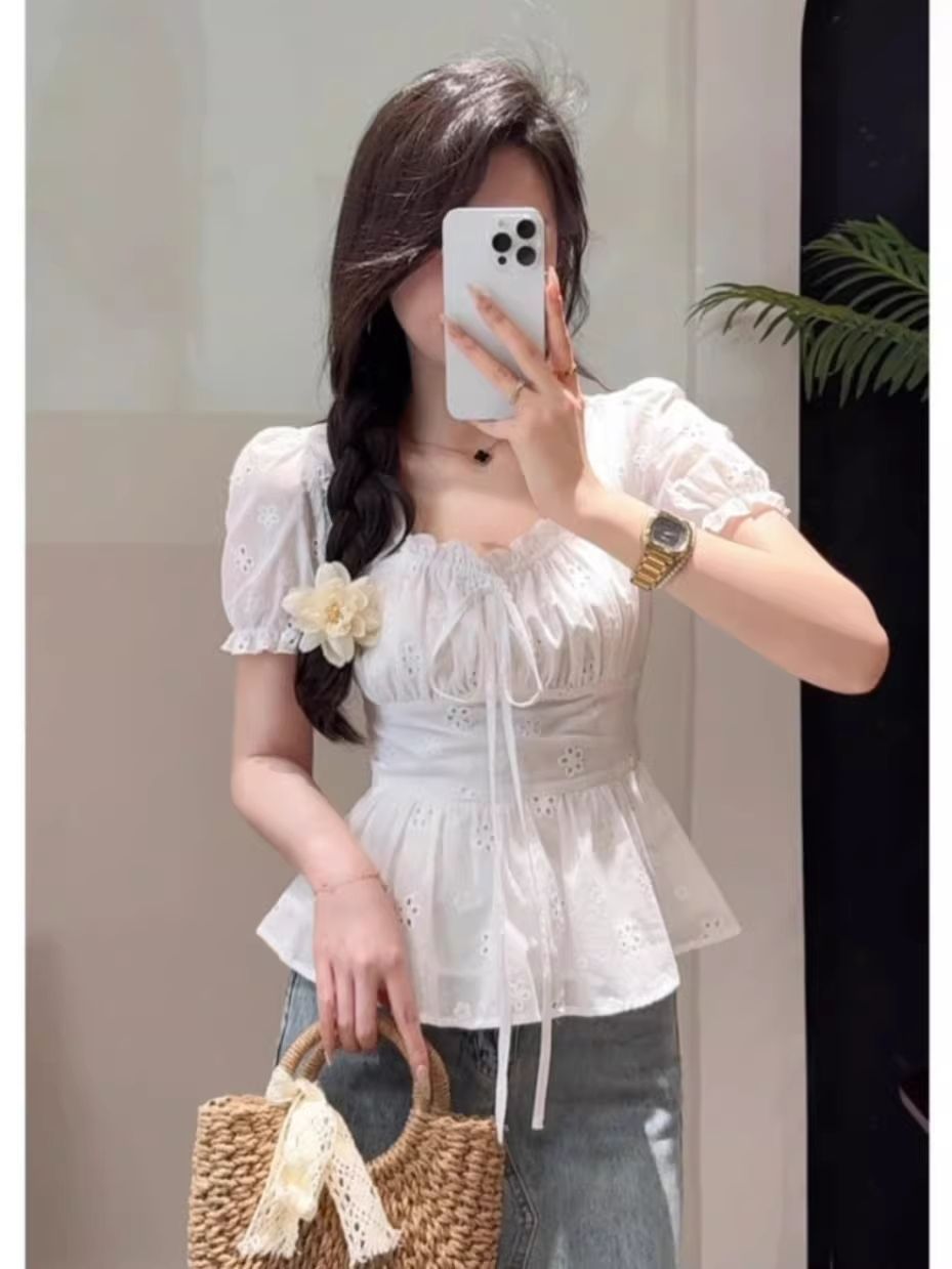Blus Putih Bordir Eyelet Cotta - Embroidery Eyelet ulasan dan harga