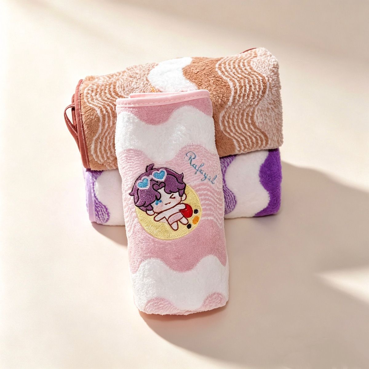 Handuk Tangan Anime Love and D - Embroidery Threads ulasan dan harga