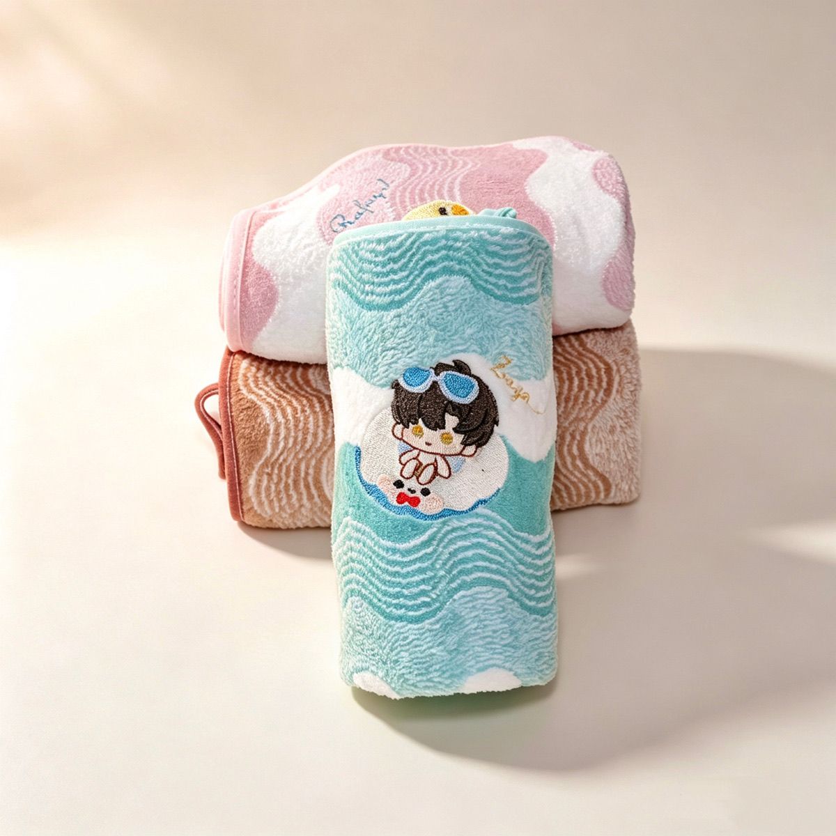 Handuk Tangan Anime Love and D - Embroidery Threads ulasan dan harga