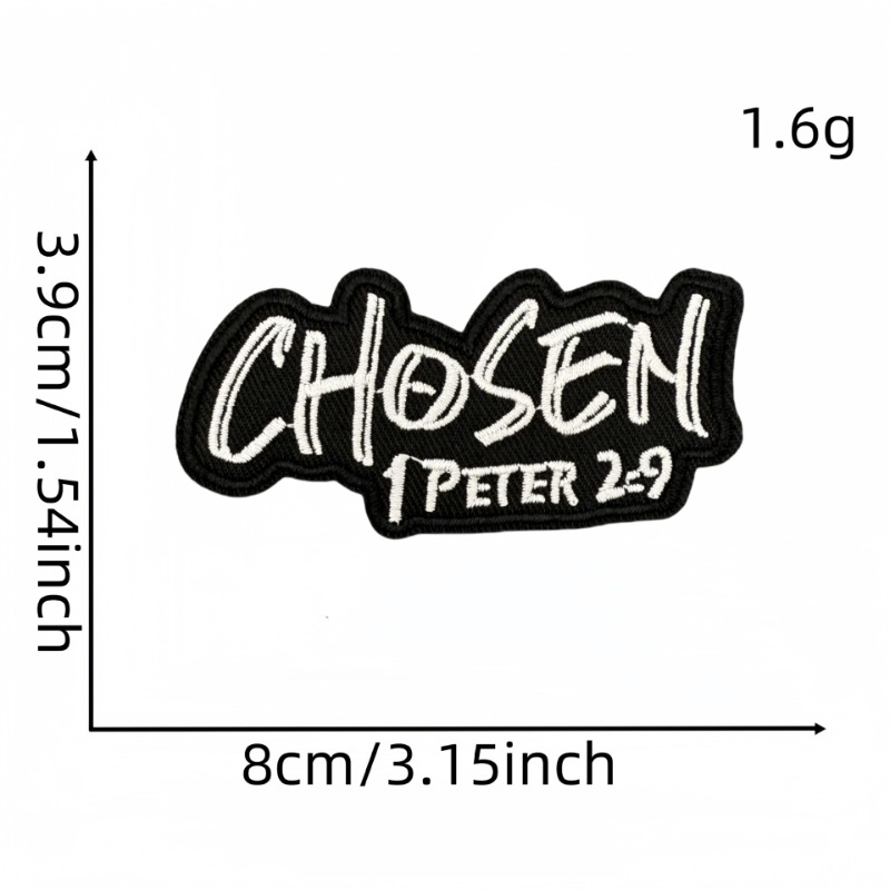 Huruf Inggris Iman Cinta Hitam - Embroidery On Black Shirt ulasan dan harga