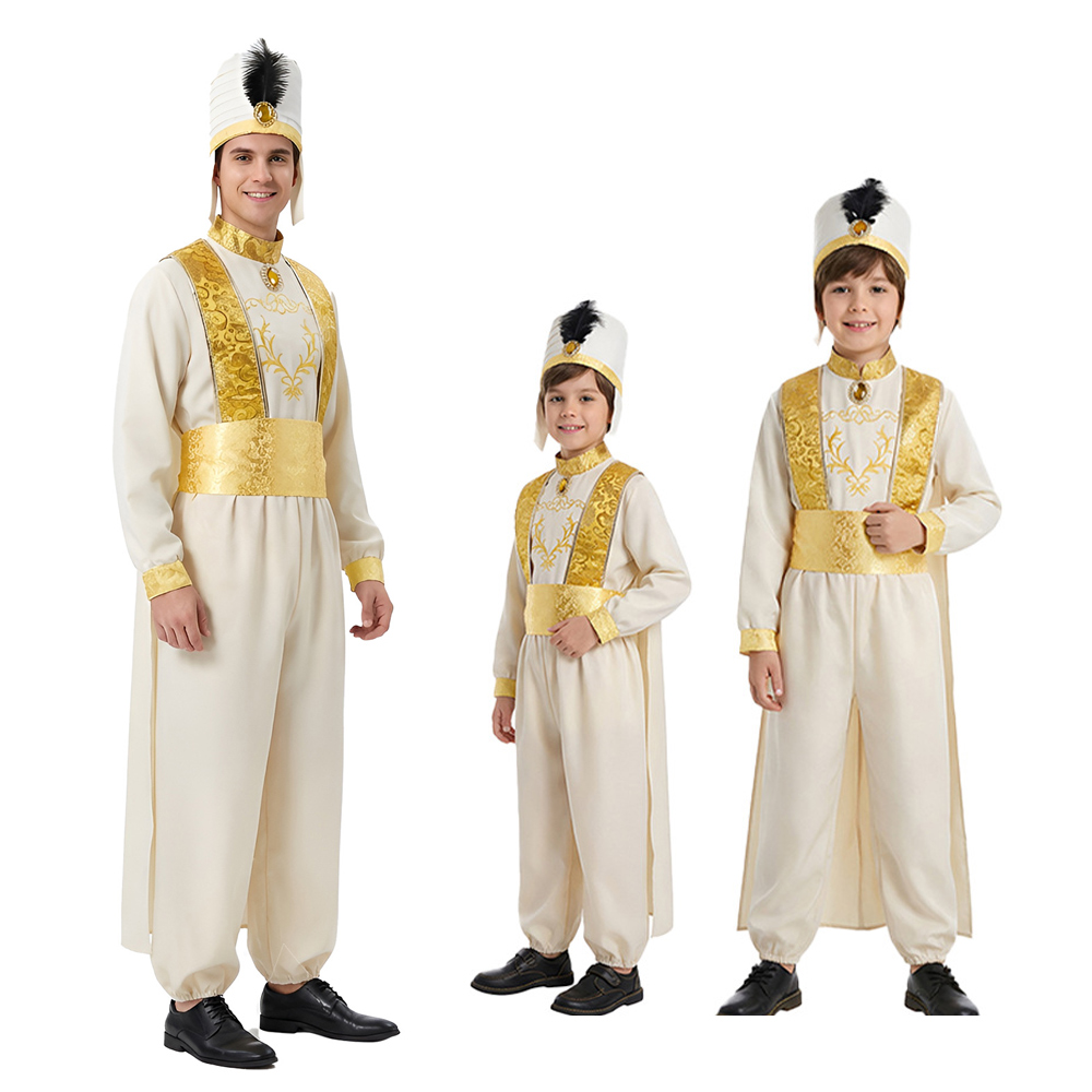 Kostum Cosplay Aladdin Dewasa  - Embroidery Gold ulasan dan harga