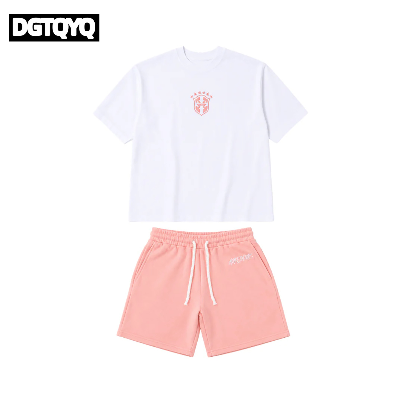Set Kaos Oblong Leher Bulat Be - Embroidery Tshirt ulasan dan harga