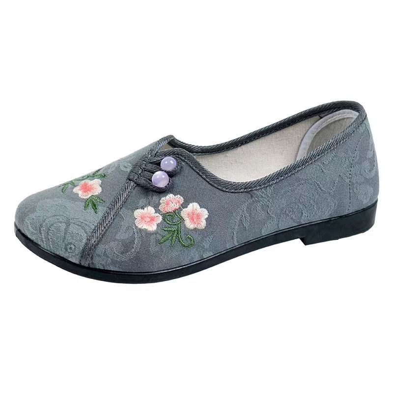 Sepatu Wanita Gaya Cina Sol Da - Embroidery Cloth ulasan dan harga