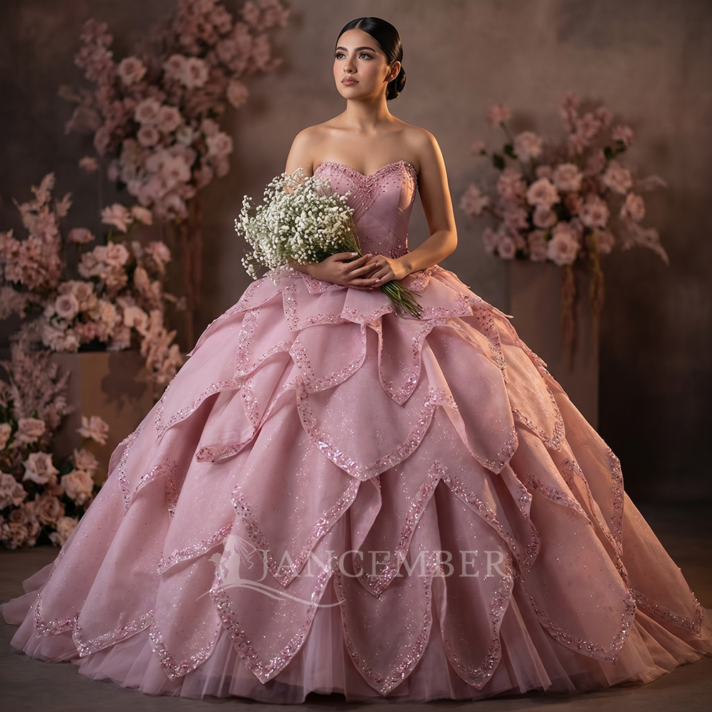 Gaun Quinceanera Mewah Model B - Embroidery Removal ulasan dan harga