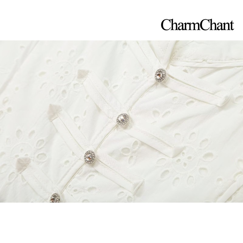 CHARMCHANT Setelan Dua Potong  - Embroidery Vest ulasan dan harga