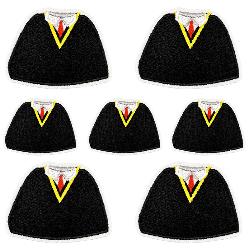 10 Buah/Lot Lencana Jahit Bord - Embroidery On Black Shirt ulasan dan harga