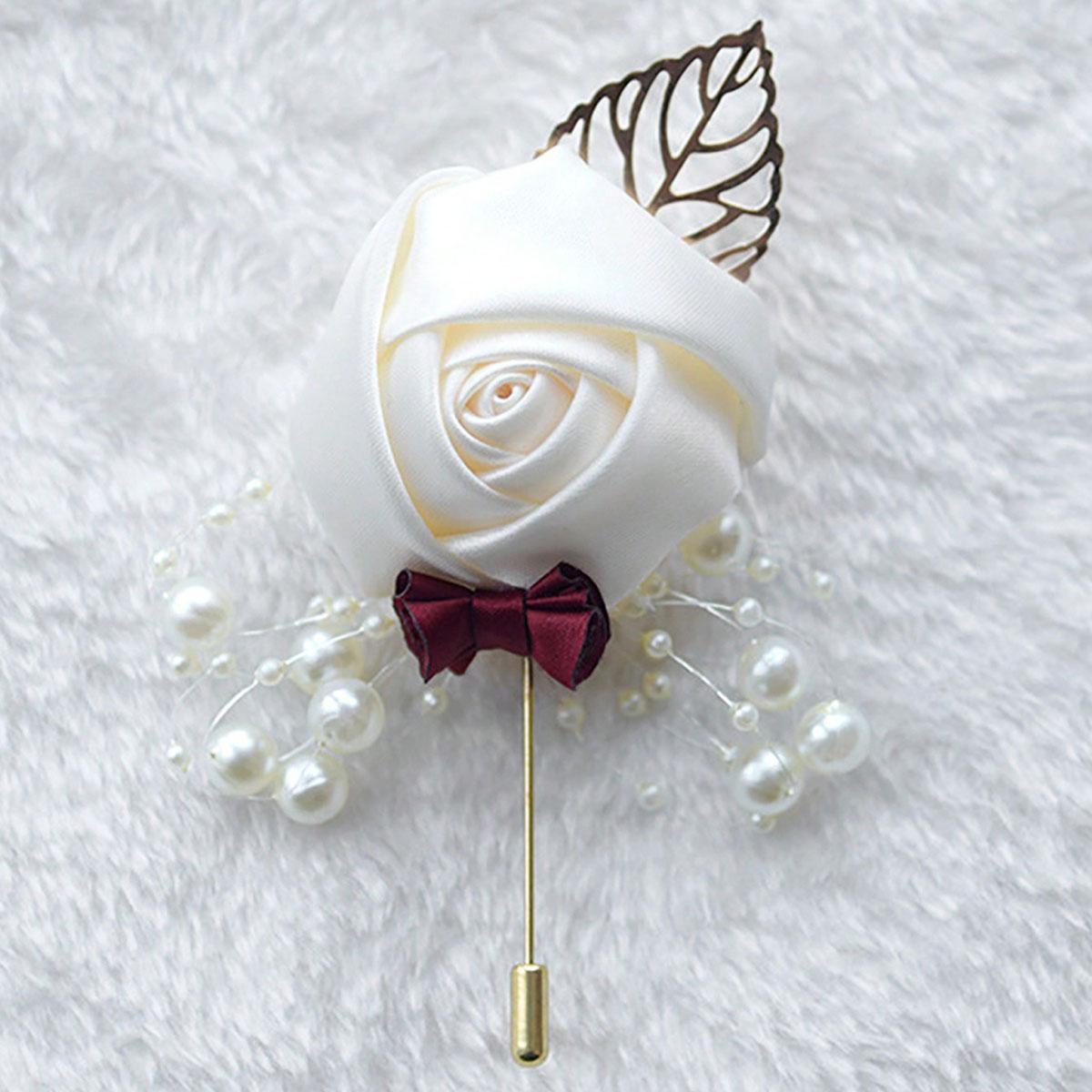 1 buah Boutonniere Mawar untuk - Embroidery Knot ulasan dan harga