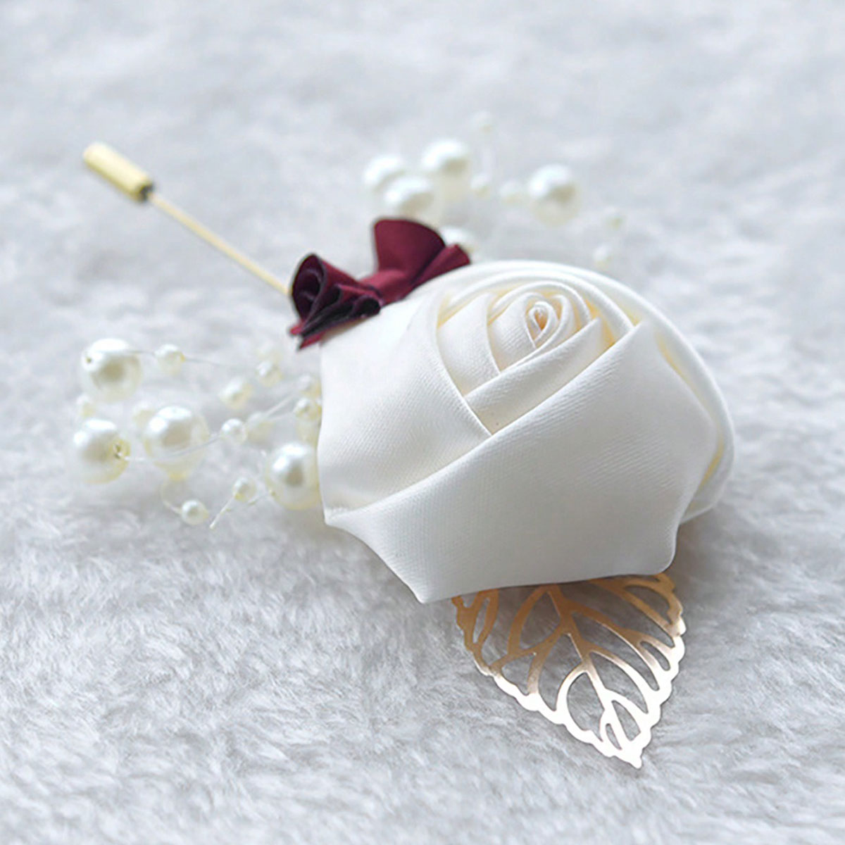 1 buah Boutonniere Mawar untuk - Embroidery Knot ulasan dan harga