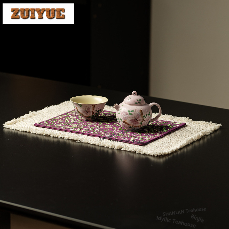 Alas Meja Teh Bordir Dua Lapis - Embroidery Cloth ulasan dan harga