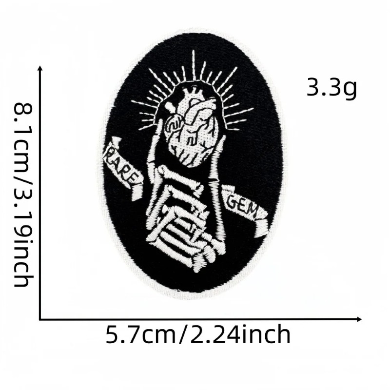 Patch Bordir Tempel Setrika Bl - Embroidery On Black Shirt ulasan dan harga