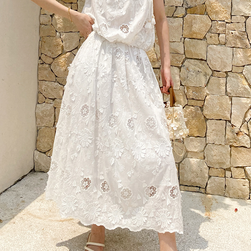 Kemeja Blus Bordir Boho Gaya P - Embroidery Eyelet ulasan dan harga