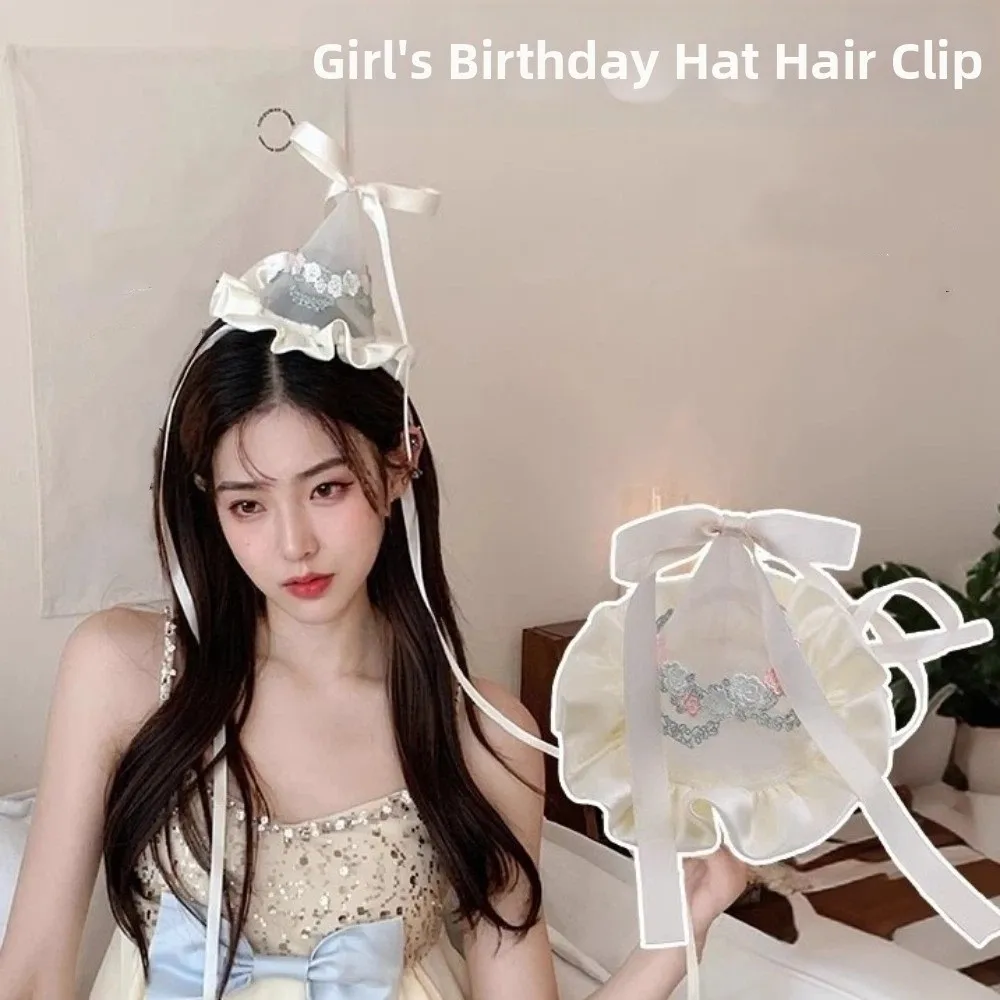 Jepit Rambut Topi Ulang Tahun  - Embroidery Knot ulasan dan harga