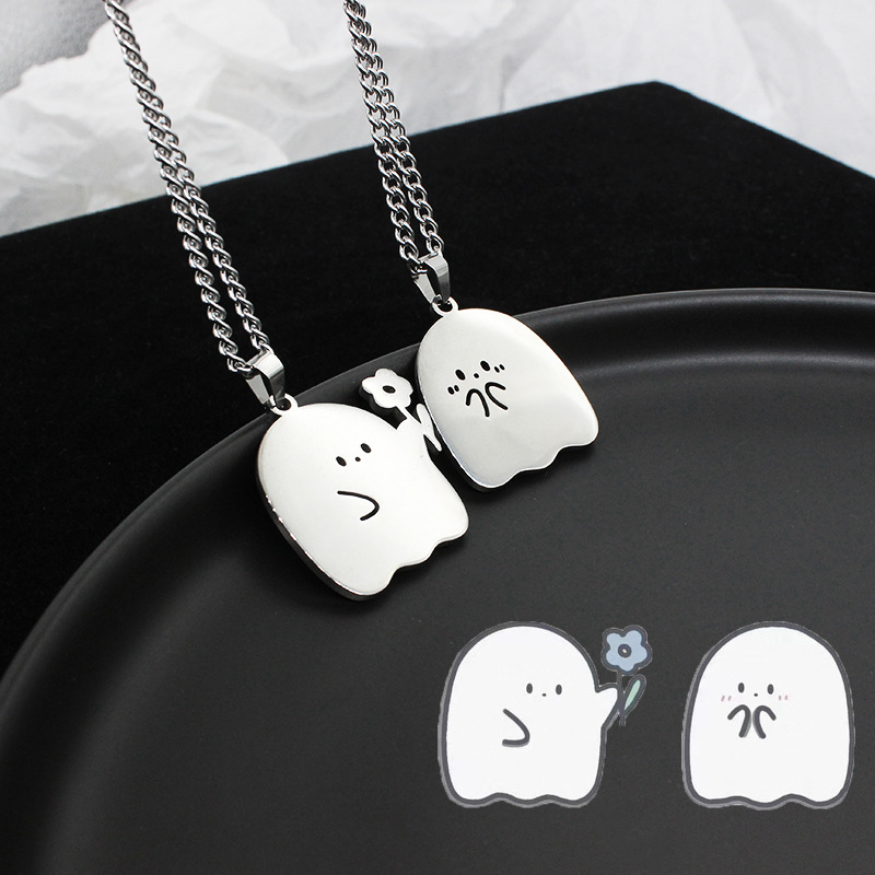 Kalung pasangan kucing Stainle - Embroidery Chain Stitch ulasan dan harga